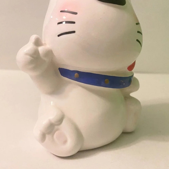 Vintage Ceramic Dog Coin Bank Victor Musical  Industries Inc 6.5 Inch Figurine - Picture 16 of 16